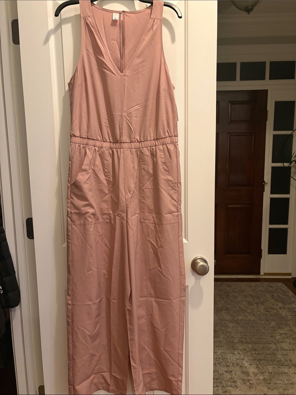 Two Old Navy Stretch Tech Jumpsuits, Sage green, light pink, size M, NWT - Picture 6 of 10
